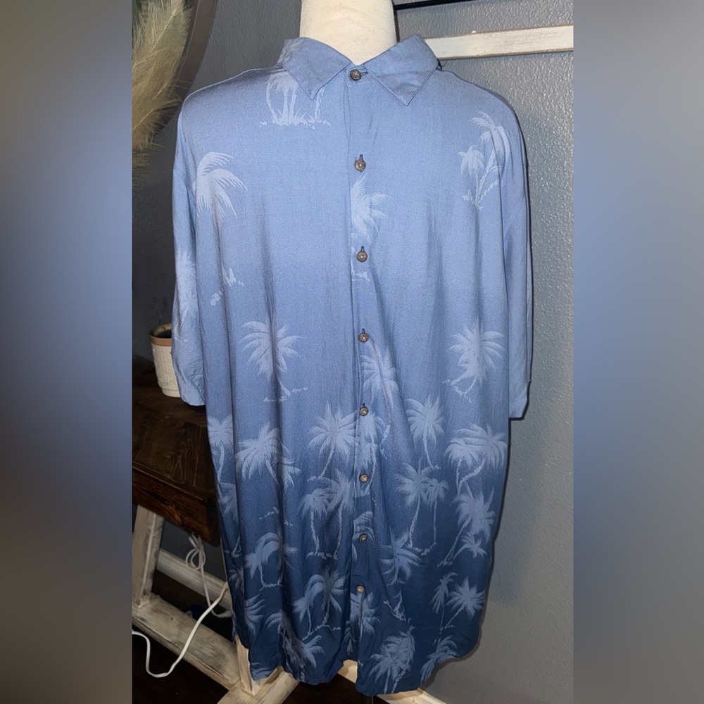 Batik bay Blue Palm Tree Button-Up Shirt